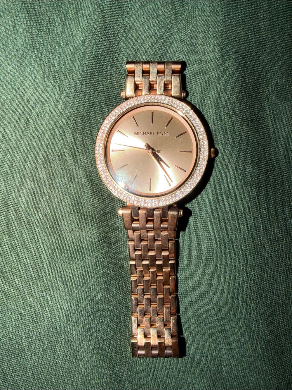 Michael Kors Rose Gold Crystal-Trim Women's Bracelet Watch